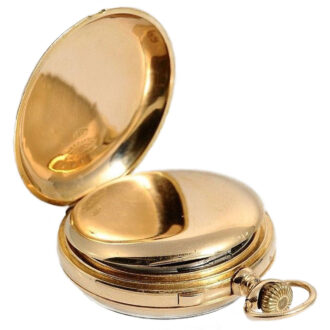 Swiss gold split seconds chronograph pocket watch Circa 1910