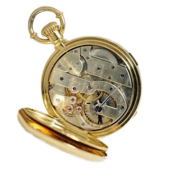 Danish 18k gold pocket watch with chronograph Circa 1872