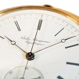 Danish 18k gold minute repeating chronograph Circa 1877