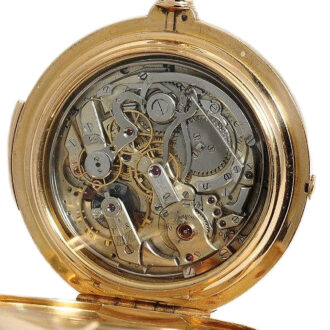 Danish 18k gold minute repeating chronograph Circa 1877