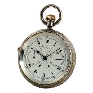 Swiss chronometer with split seconds chronograph Circa 1927