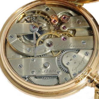 Danish 18k gold rare lady's pocket watch Circa 1885