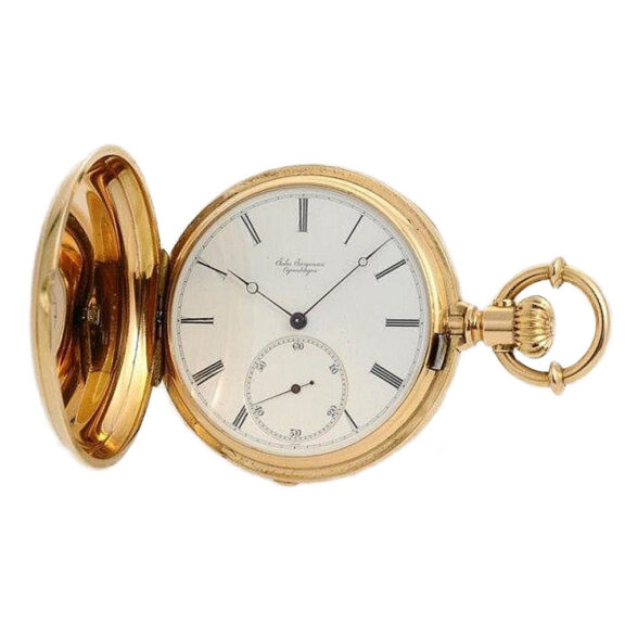 Danish 18k gold rare lady's pocket watch Circa 1885