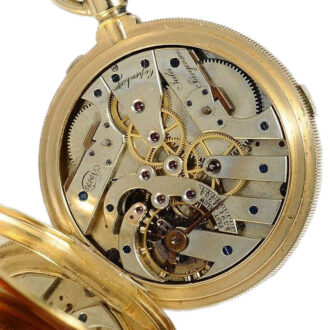 Danish "seconde foudroyante" gold pocket watch Circa 1863