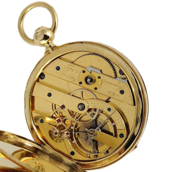 Danish massive 18k gold experimental pocket watch Circa 1850 Danish massive 18k gold experimental pocket watch Circa 1850
