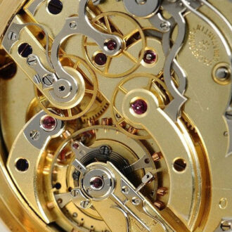 Swiss gold half hunter split seconds chronograph Circa 1894