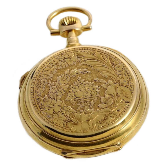 Swiss decorative watch with jumping centre seconds Circa 1890 Swiss decorative watch with jumping centre seconds Circa 1890