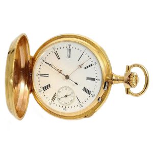 Swiss decorative watch with jumping centre seconds Circa 1890