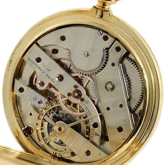 Swiss 18K gold pocket watch with gold train Circa 1871 Swiss 18K gold pocket watch with gold train Circa 1871