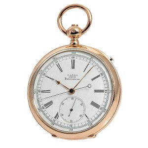 French watch with an unusual constructed chronograph Circa 1870