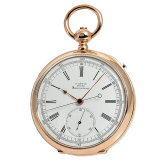 French watch with an unusual constructed chronograph Circa 1870