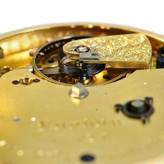 English pocket watch with spring detent escapement Circa 1890 English pocket watch with spring detent escapement Circa 1890
