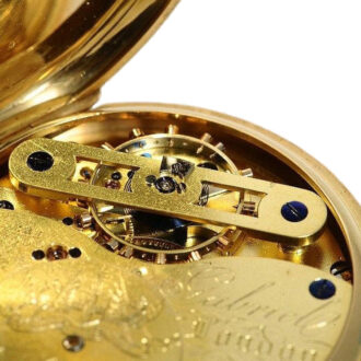 English pocket watch with unusual balance bridge Circa 1890