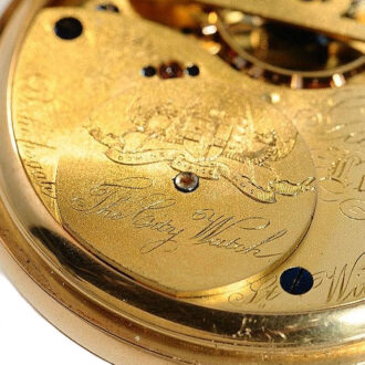 English pocket watch with unusual balance bridge Circa 1890