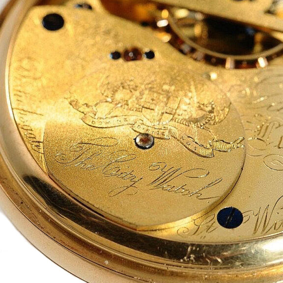 English pocket watch with unusual balance bridge Circa 1890 English pocket watch with unusual balance bridge Circa 1890