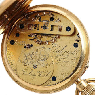 English pocket watch with unusual balance bridge Circa 1890