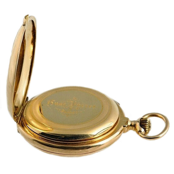 Swiss gold repeater with calendar and moon phase Circa 1900 Swiss gold repeater with calendar and moon phase Circa 1900