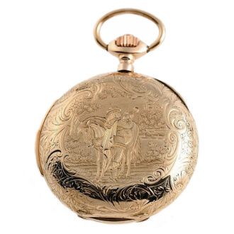 Swiss repeater in a lavishly ornamented gold case Circa 1890