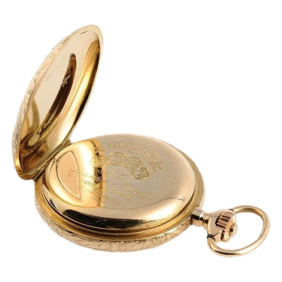 Swiss repeater in a lavishly ornamented gold case Circa 1890 Swiss repeater in a lavishly ornamented gold case Circa 1890