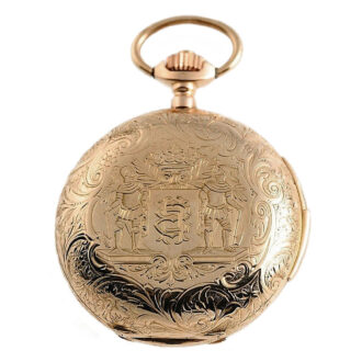 Swiss repeater in a lavishly ornamented gold case Circa 1890