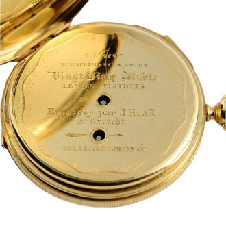 Dutch elegant gold quarter repeating pocket watch Circa 1855