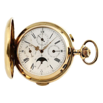 Swiss minute repeating chronograph with moon phase Circa 1900
