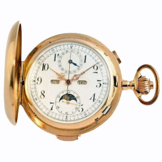 Swiss quarter repeating chronograph with full calendar Circa 1900