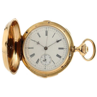 Swiss gold minute repeater with chronograph Circa 1880