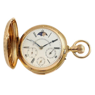 Swiss repeater in a lavishly ornamented gold case Circa 1880