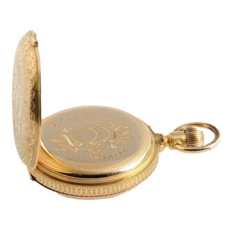 Swiss repeater in a lavishly ornamented gold case Circa 1880
