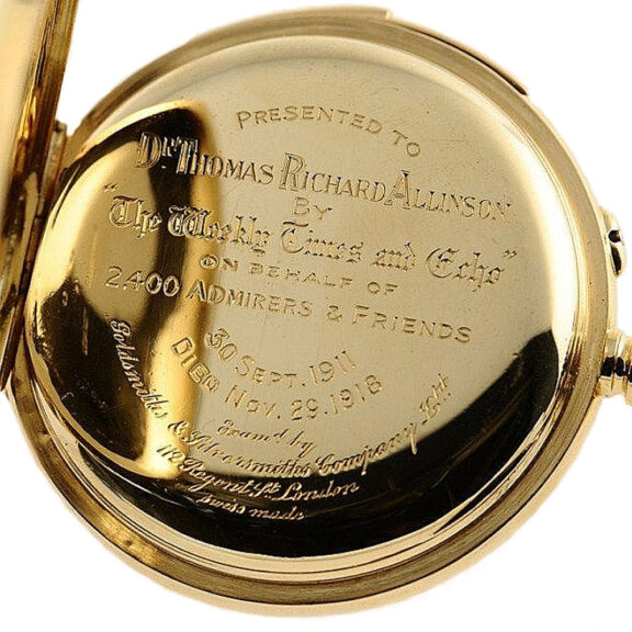 Swiss gold minute repeater with Westminster carillon Circa 1905 Swiss gold minute repeater with Westminster carillon Circa 1905
