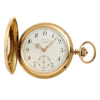 German gold half hunting cased pocket watch Circa 1897