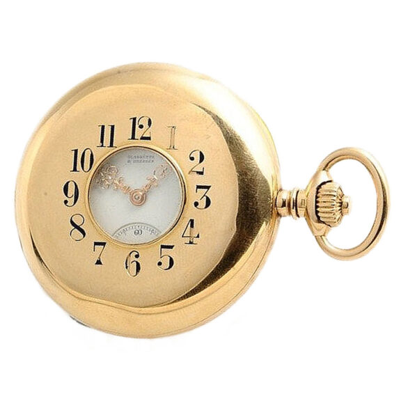 German gold half hunting cased pocket watch Circa 1897