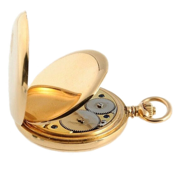 German gold half hunting cased pocket watch Circa 1897 German gold half hunting cased pocket watch Circa 1897