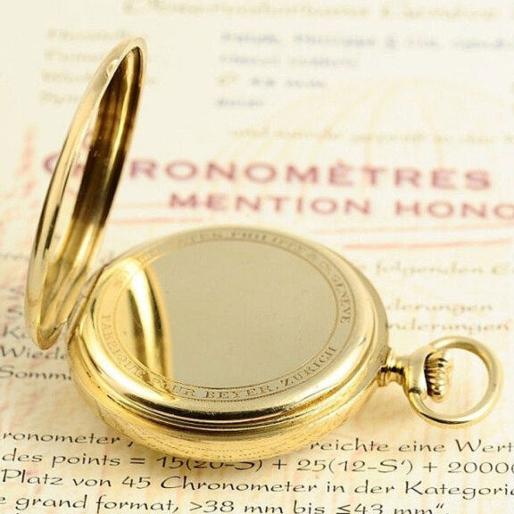 Swiss rare 18K gold lever chronometer pocket watch Circa 1919 Swiss rare 18K gold lever chronometer pocket watch Circa 1919