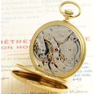 Swiss rare 18K gold lever chronometer pocket watch Circa 1919
