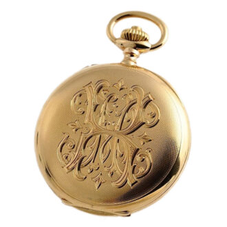 Swiss gold Geneva pocket watch with chronograph Circa 1905