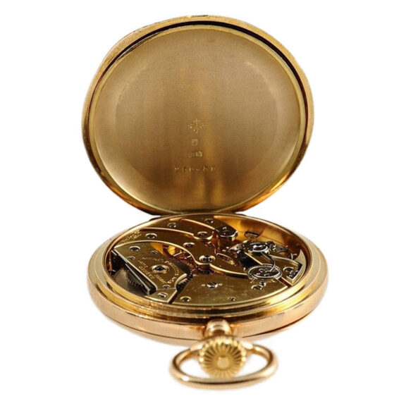 Swiss rose gold Geneva watch with 24h indicator Circa 1910 Swiss rose gold Geneva watch with 24h indicator Circa 1910