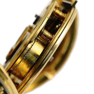 English gold enamel watch with a matching chatelaine Circa 1790