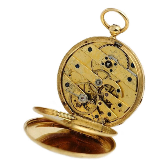 Swiss enamelled gold watch for the Polish market Circa 1850 Swiss enamelled gold watch for the Polish market Circa 1850