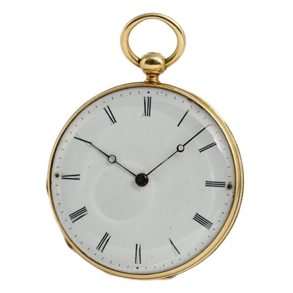 Swiss enamelled gold watch for the Polish market Circa 1850 Swiss enamelled gold watch for the Polish market Circa 1850