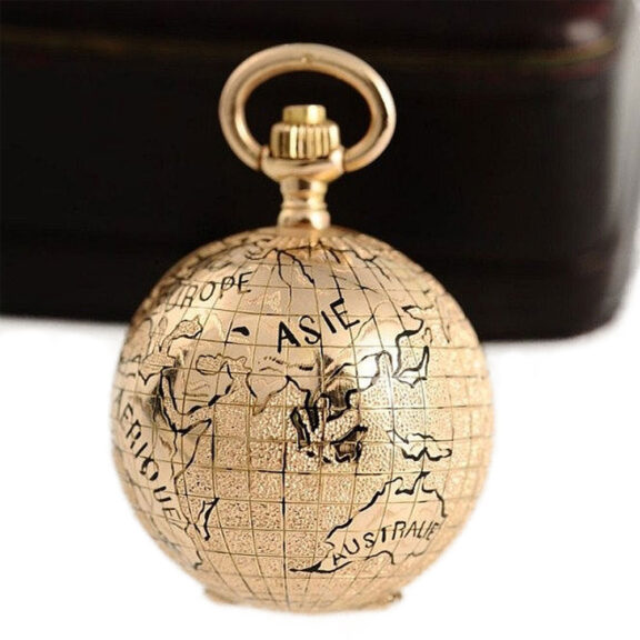 Swiss "Globe" miniature pendant watch with original box Circa 1900 Swiss "Globe" miniature pendant watch with original box Circa 1900