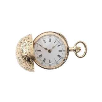 Swiss "Globe" miniature pendant watch with original box Circa 1900