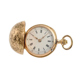 Swiss "Globe" miniature pendant watch with original box Circa 1900