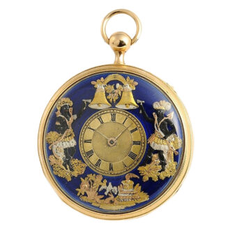 Swiss repeater "à trois couleurs" with two jacquemarts Circa 1810