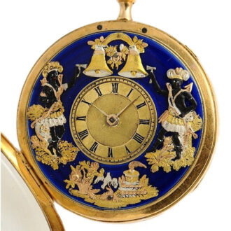 Swiss repeater "à trois couleurs" with two jacquemarts Circa 1810