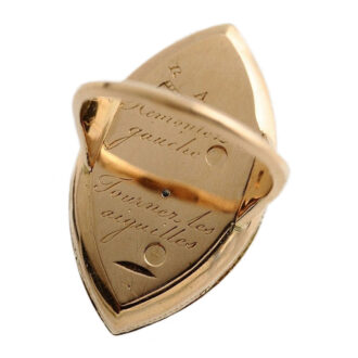 Swiss extraordinary half pearl-set ring watch with seconds Circa 1800