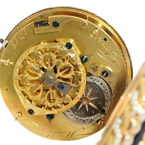 French gold enamel verge pocket watch Circa 1775 French gold enamel verge pocket watch Circa 1775