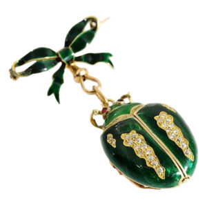 Swiss rare gold, enamel and diamond set scarab watch Circa 1870