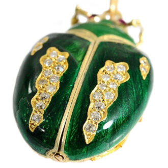 Swiss rare gold, enamel and diamond set scarab watch Circa 1870